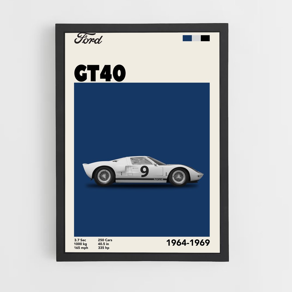 Poster GT40 Legends – affiche Moto Guzzi (vue 2)